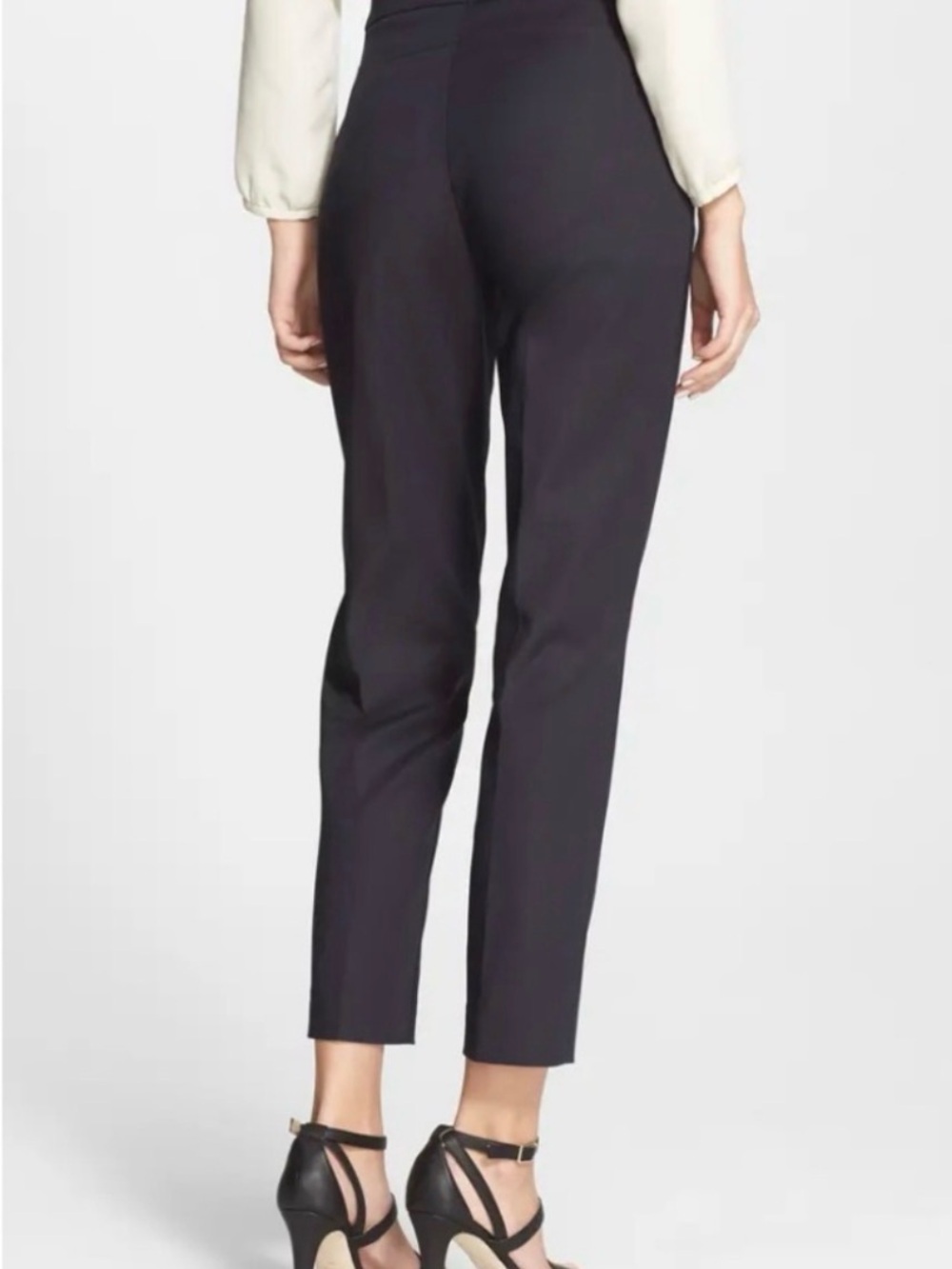 AKRIS Punto Franca Pant, Slim Straight Ankle Length Trousers, Techno Cotton, 10